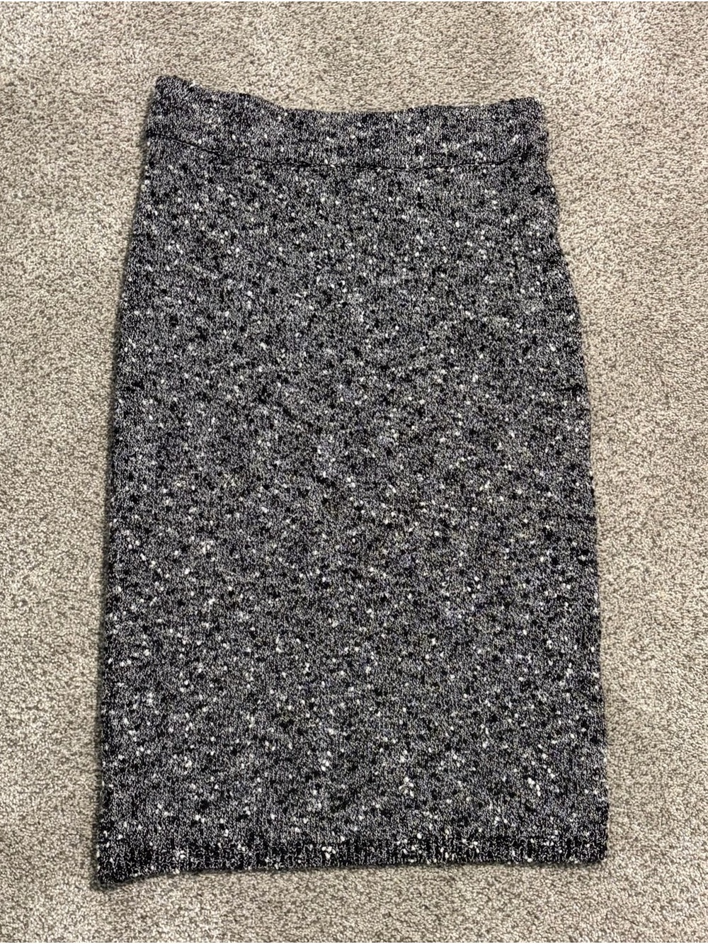 Ann Taylor Charcoal Speckled Knit Pencil Skirt size small